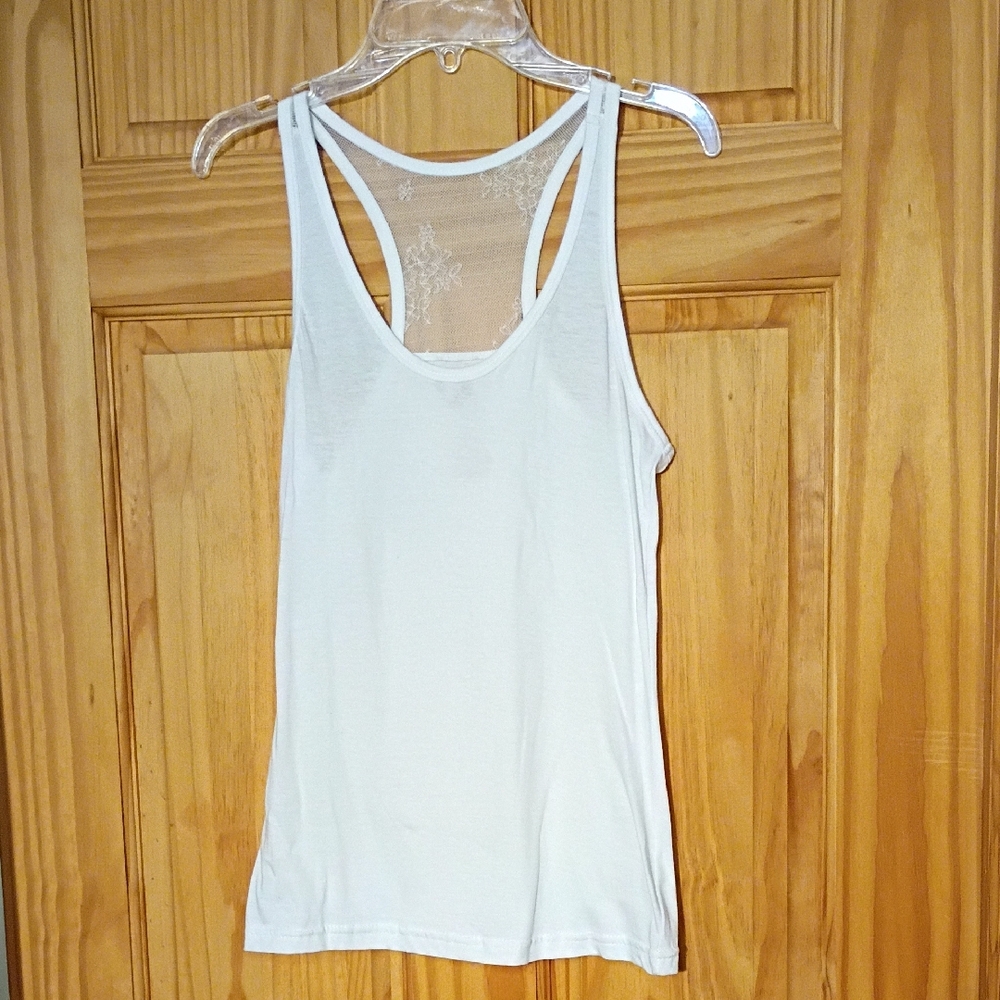 OP White Fitted Sleeveless Backless Tank Top